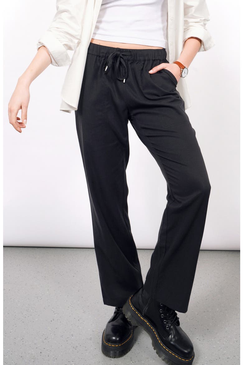 The Everyday Drawstring Pant, Alternate, color, BLACK
