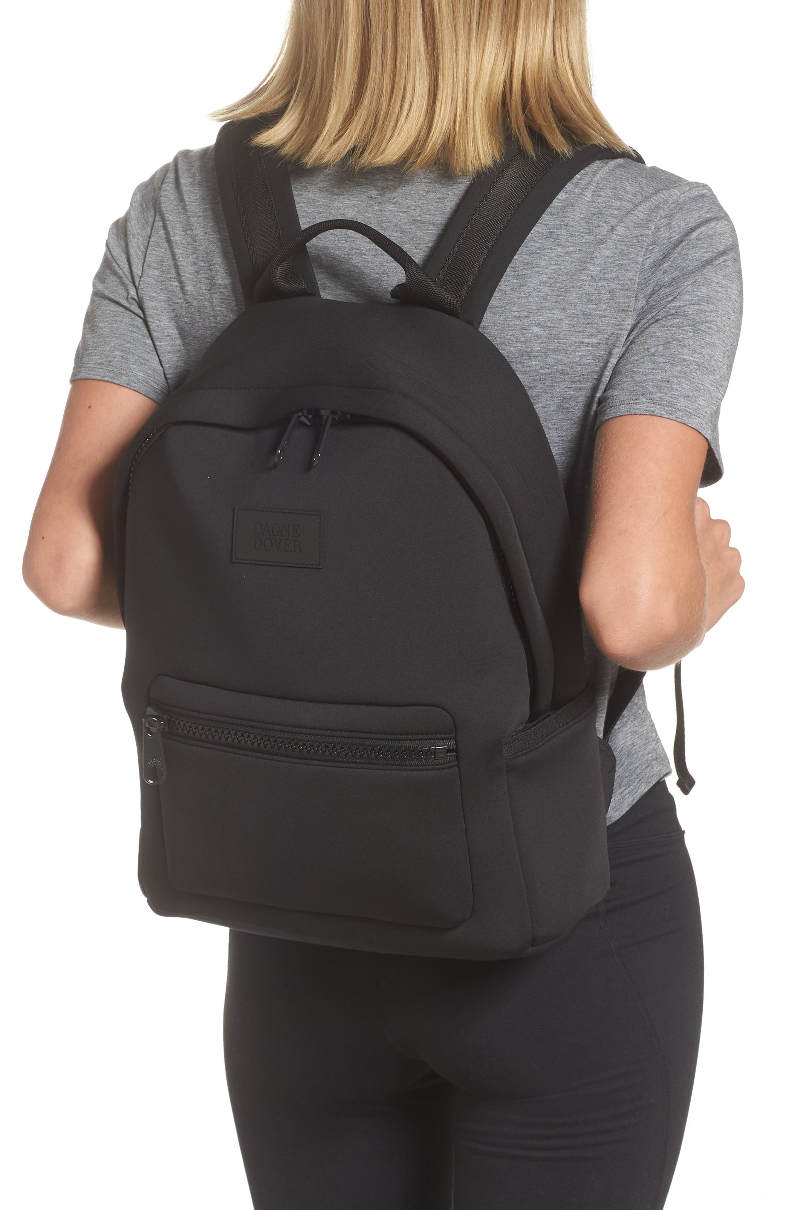 Dagne Dover Dakota Medium Neoprene Backpack, Alternate, color, Onyx