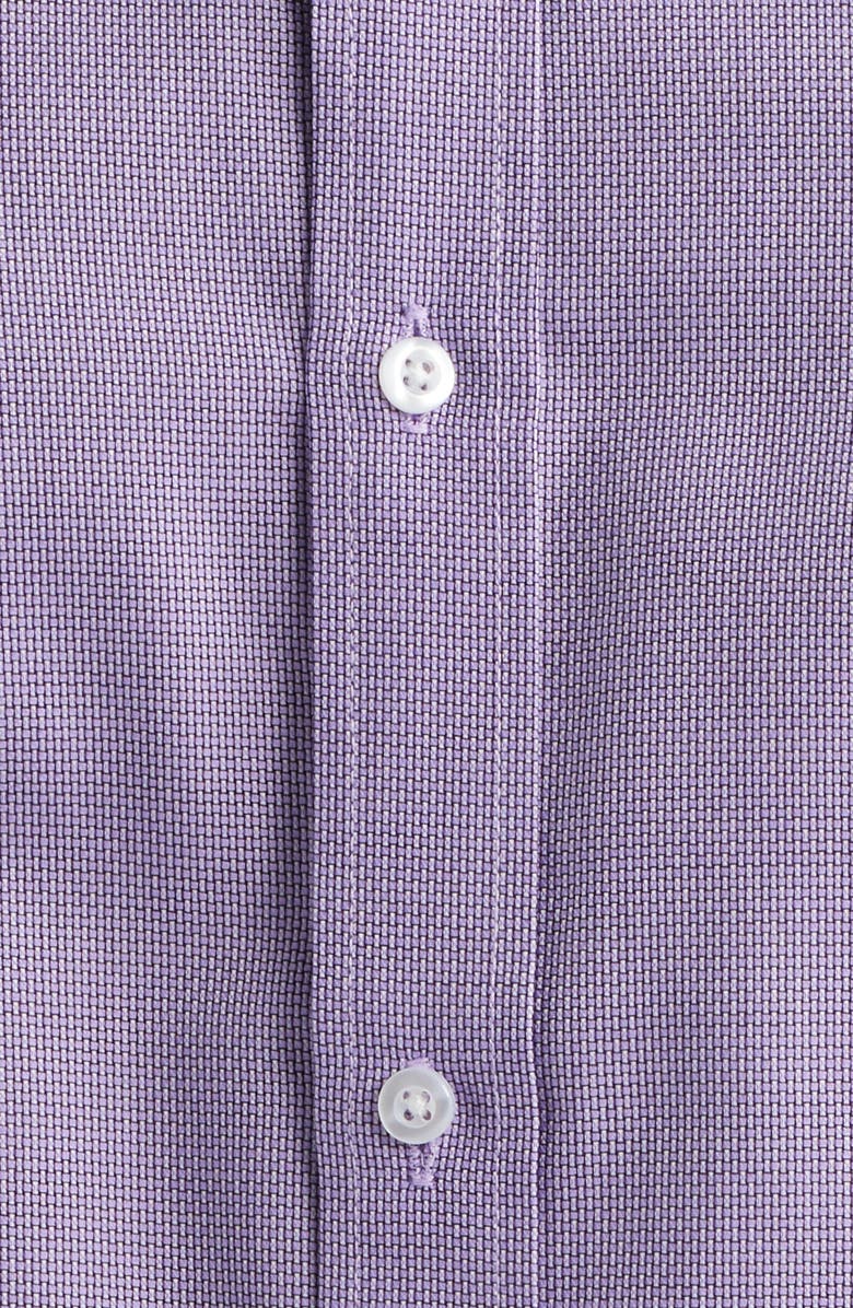 DANIEL HECHTER Modern Fit Purple Micropattern Cotton Dress Shirt, Alternate, color, Purple