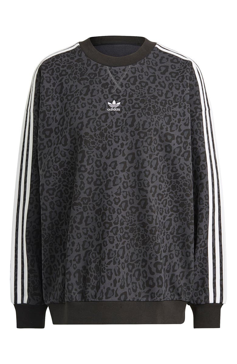 adidas Originals Animal Print Oversize Sweatshirt, Main, color, 