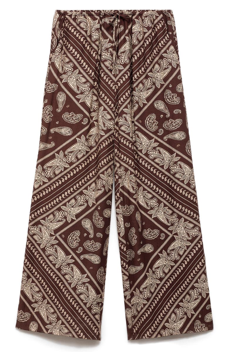 MANGO Paisley Print Wide Leg Pants, Alternate, color, 