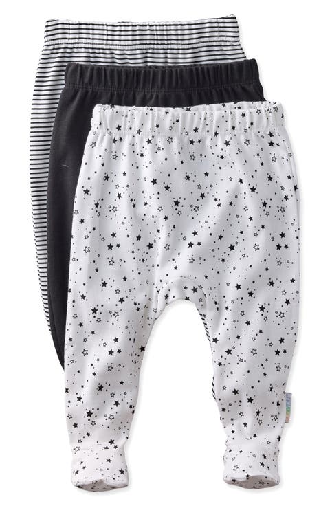 Fallon Footed Organic Cotton Assorted 3-Pack Pants (Baby)
