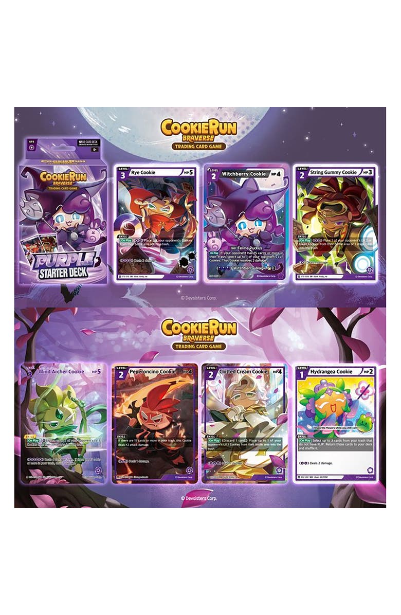 DevSisters CookieRun Braverse Trading Card Game, Starter Deck Purple, Complex Game Play, Alternate, color, Multicolored