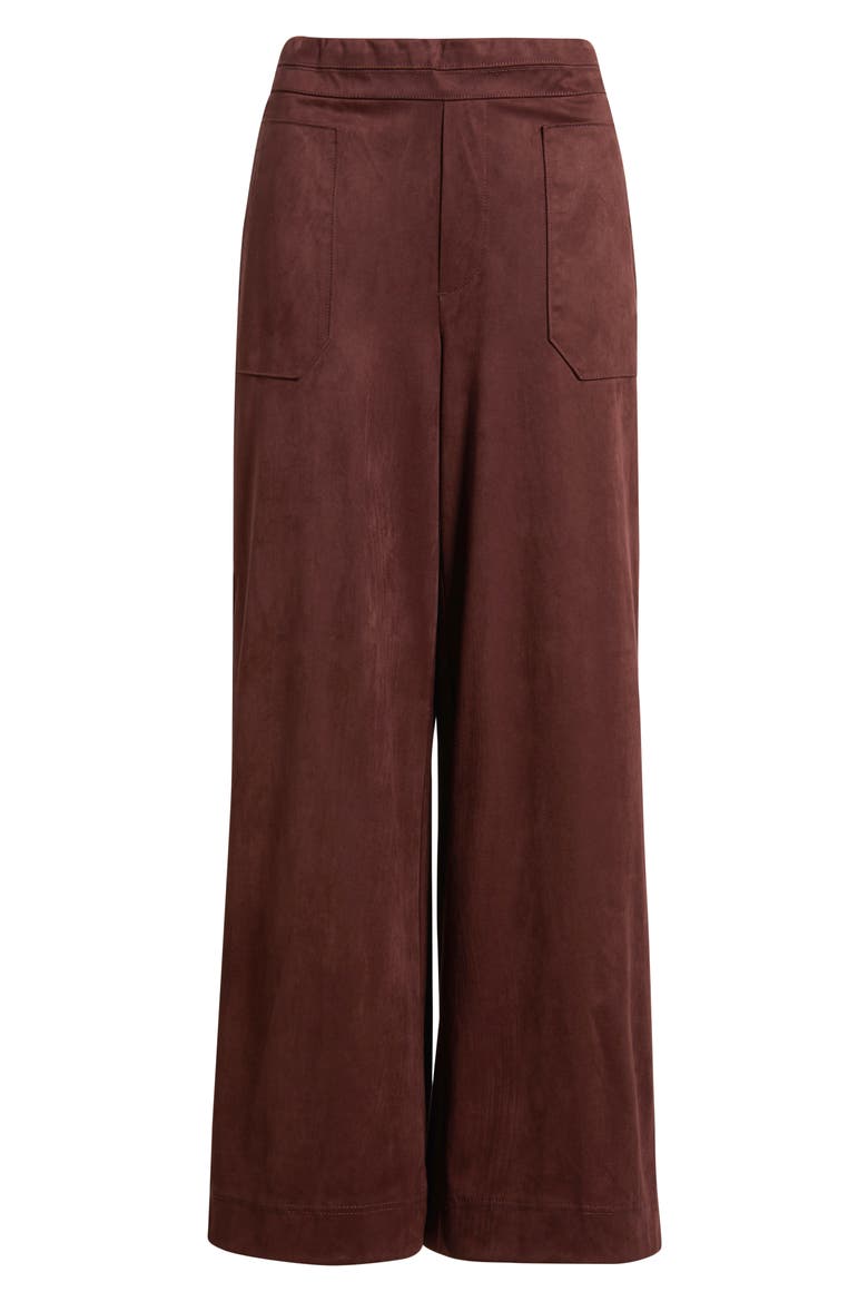 Skyrise Patch Pocket Wide Leg Pants, Alternate, color, OXBLOOD