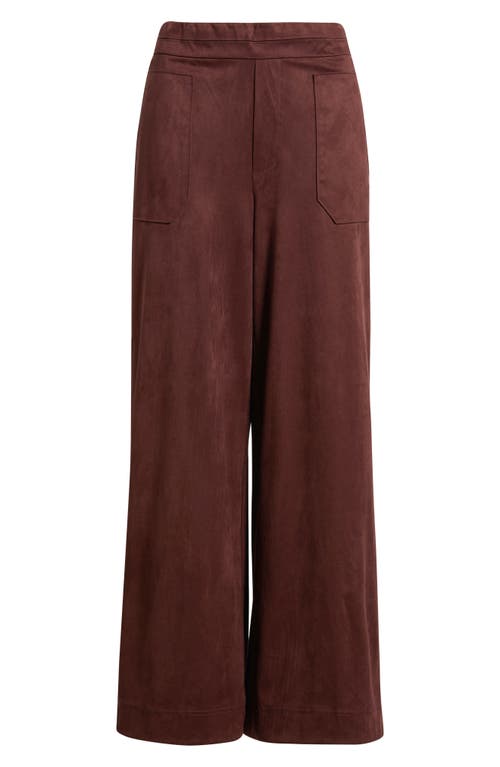 Wit & Wisdom Skyrise Patch Pocket Wide Leg Pants In Burgundy