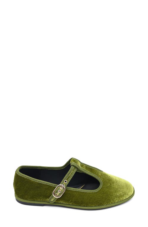 Kenneth Cole Verona Velvet T-strap Mary Jane Flat