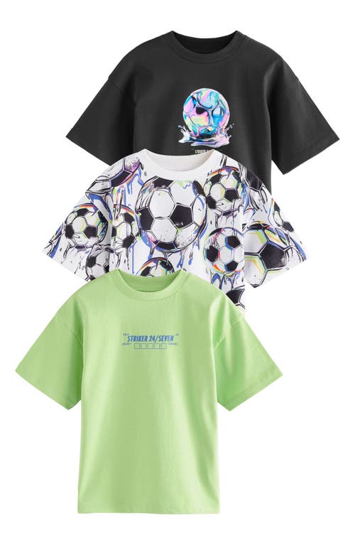 Next Kids' Assorted 3-pack Soccer Graphic T-shirts
