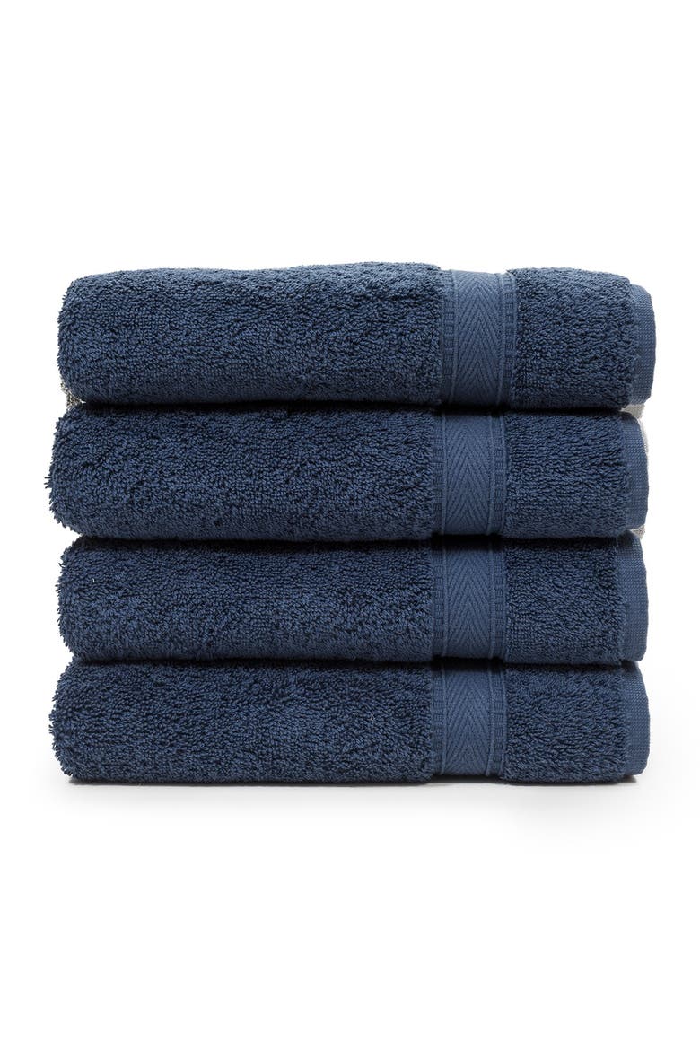 Sinemis Terry Hand Towels - Set of 4 - Navy, Main, color, NAVY