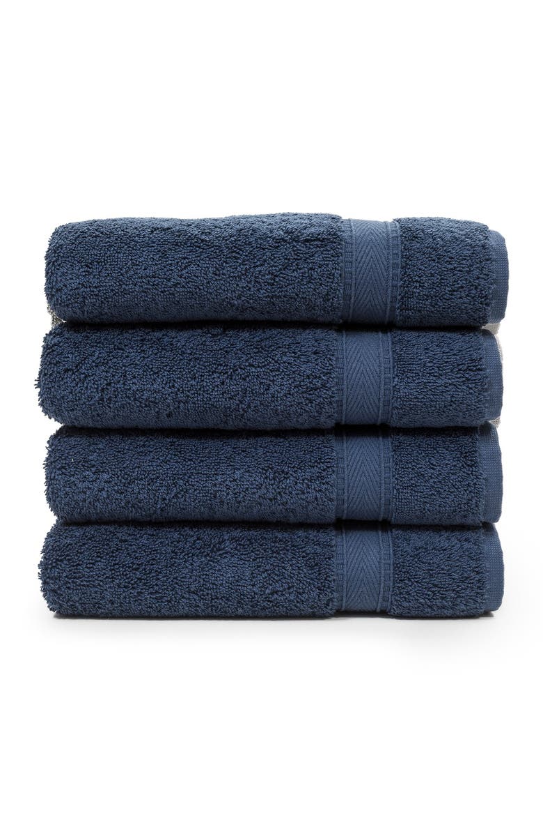 Linum Home Textiles Sinemis Terry Hand Towels - Set of 4 - Navy, Main, color, Navy