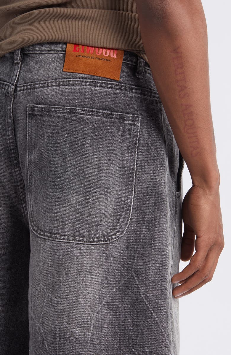 Elwood Trapezoid Denim Shorts, Alternate, color,