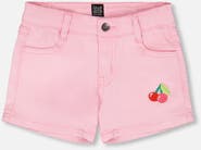Deux par Deux Cherry Embroidery Denim Shorts