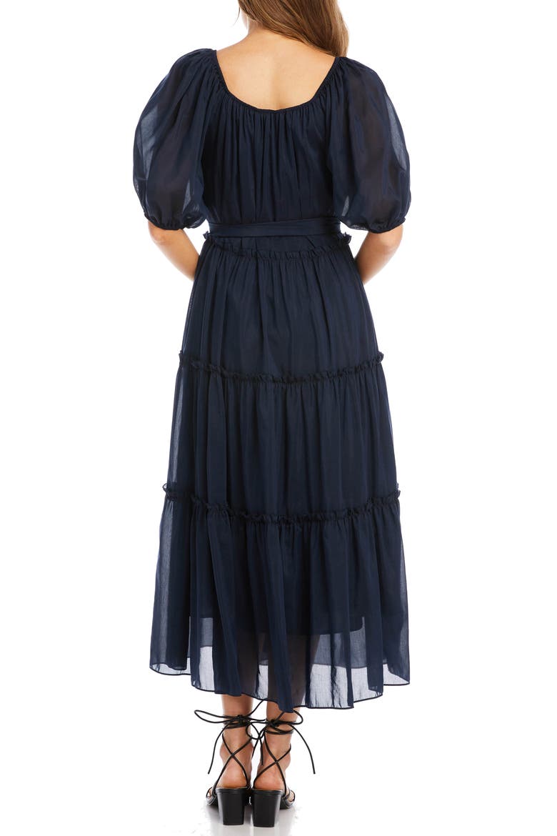 Puff Sleeve Dress, Alternate, color, NAVY