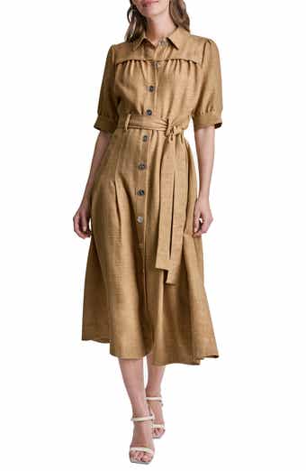 Mélange Belted Shirtdress