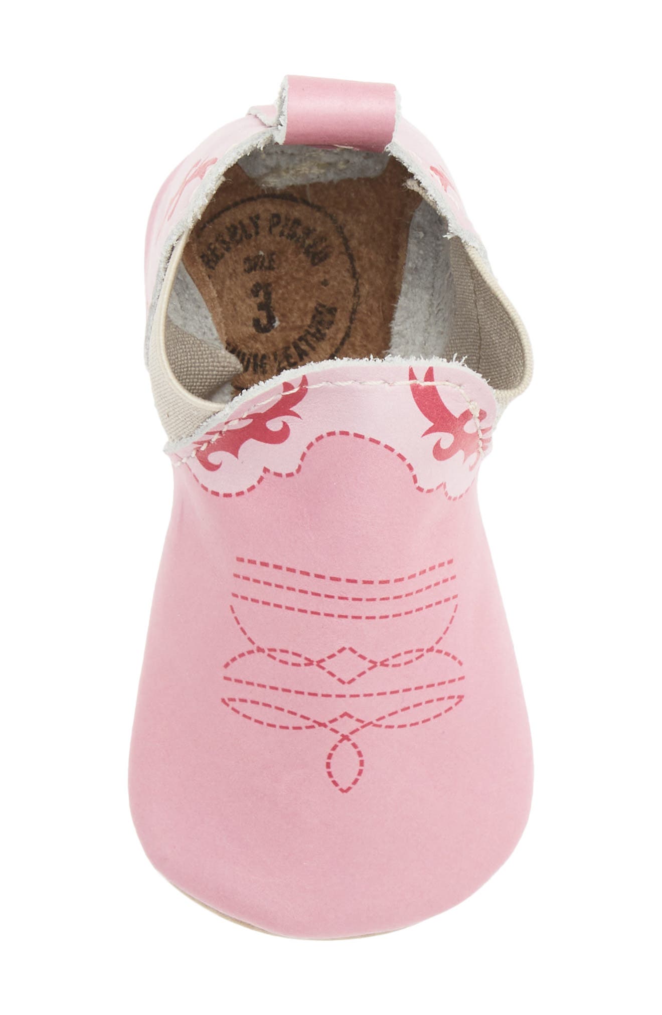 Kids' Cowboy Chelsea Leather Boot, Alternate, color, BUBBLEGUM COWBOY