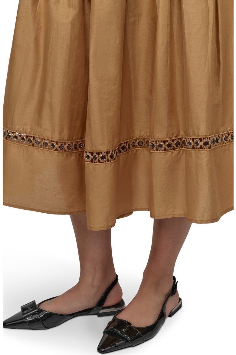 Drop Waist Cotton Voile Skirt, Alternate, color, WHISKEY