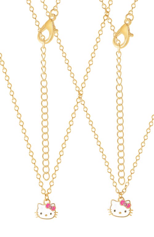 Jacmel X Hello Kitty® Mommy & Me Necklaces In Gold And White