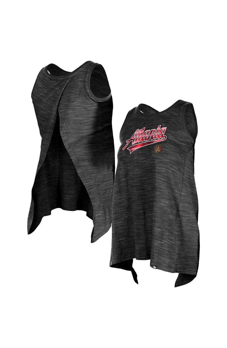 5TH AND OCEAN BY NEW ERA Women's 5th & Ocean by New Era Black Atlanta United FC Athletic Cross Back Tank Top, Alternate, color, Black