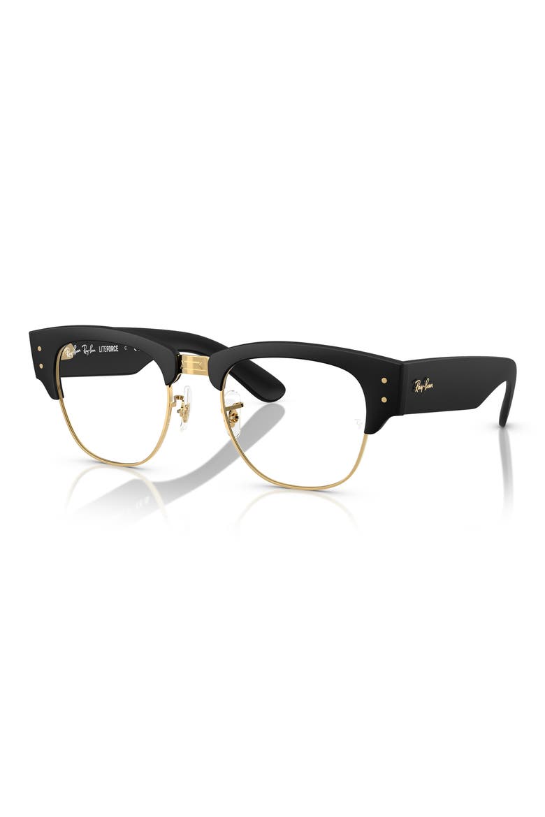 52mm Square Optical Glasses, Alternate, color, BLACK GOLD