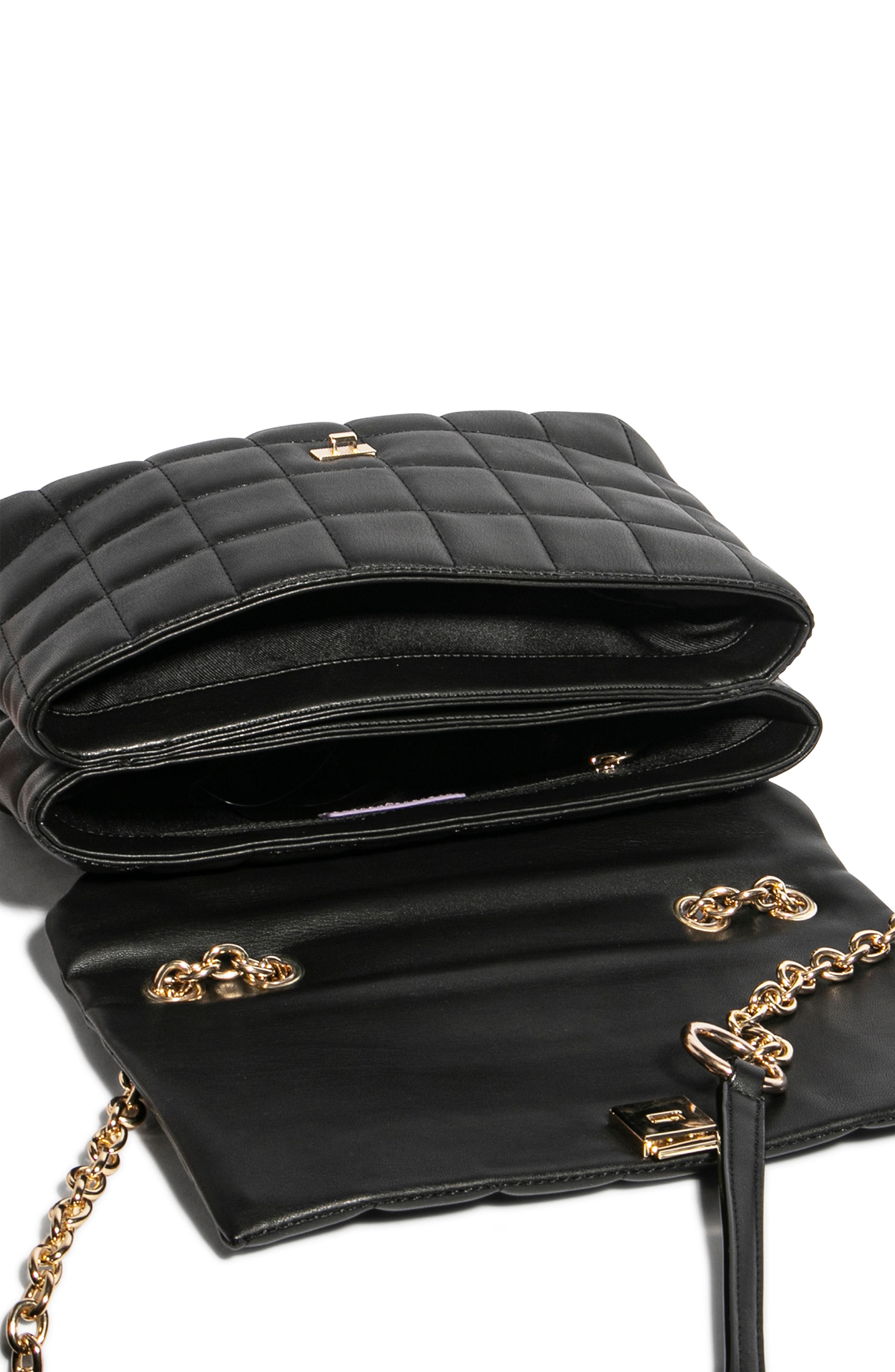We Step Up Vegan Leather Shoulder Bag, Alternate, color, BLACK