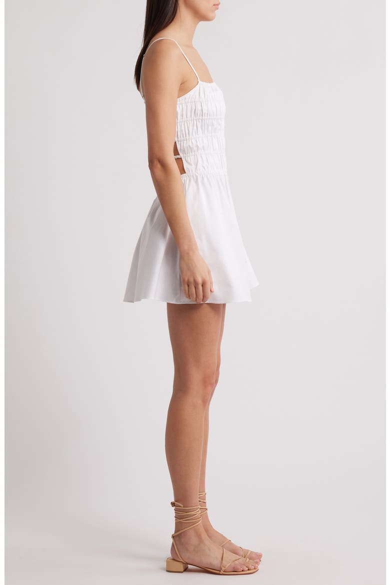 The Delta Cotton Mini Sundress, Alternate, color, OPTIC WHITE