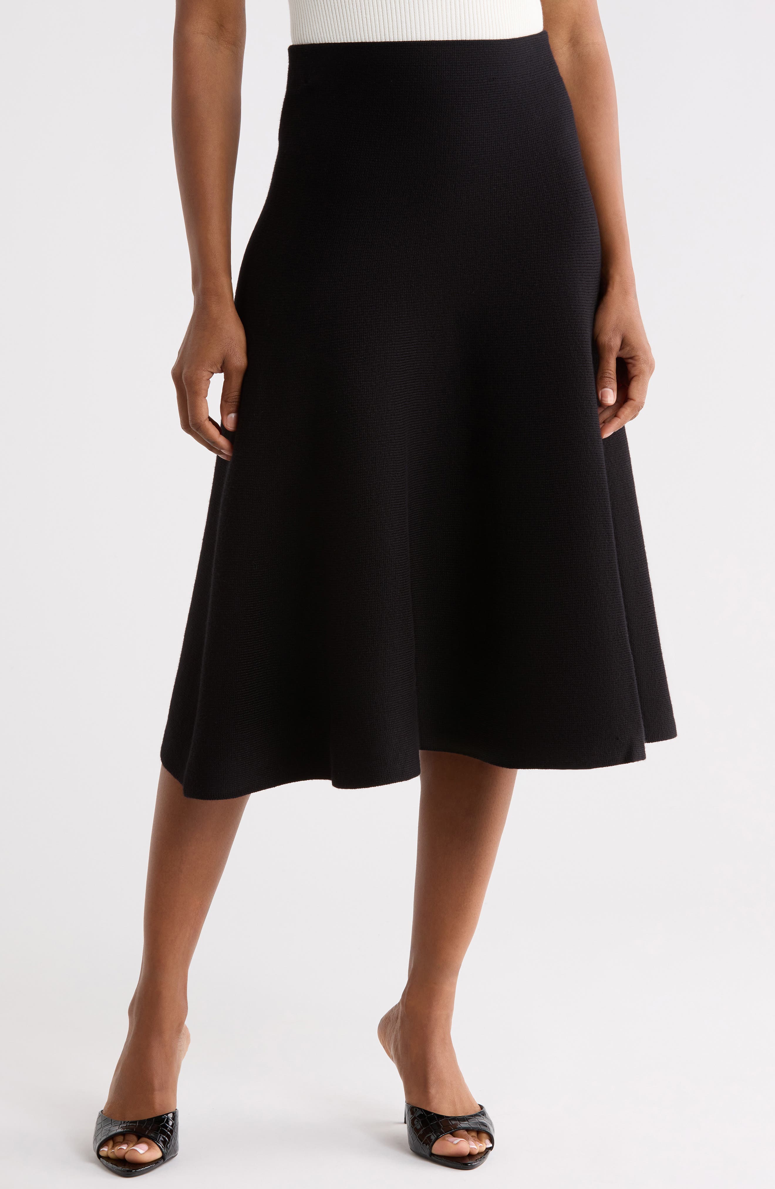 Basic Knit A-Line Skirt