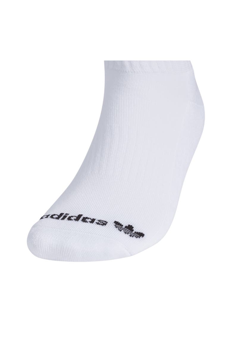 Assorted 3-Pack Trefoil Performance Quarter Crew Socks, Alternate, color, WHITE/ BLACK/ WONDER WHITE