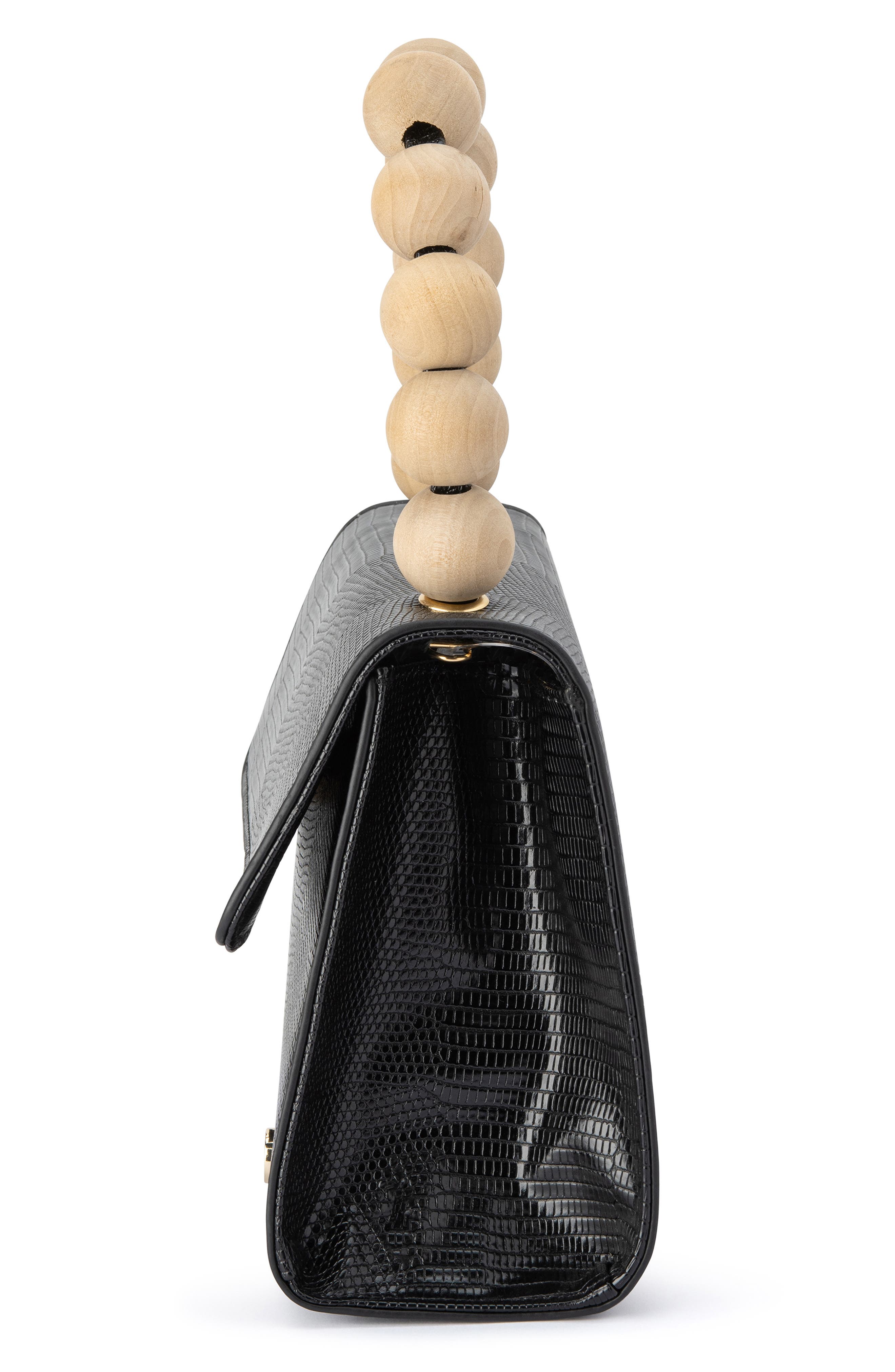 Olga Berg Caylee Wooden Bead Handbag, Alternate, color, 