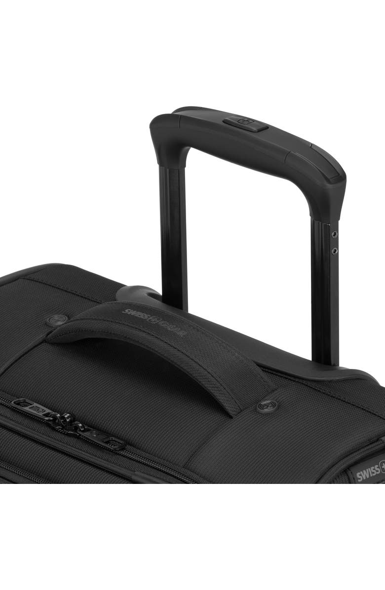 SWISSGEAR 20-Inch Softside Spinner Luggage, Alternate, color, Black