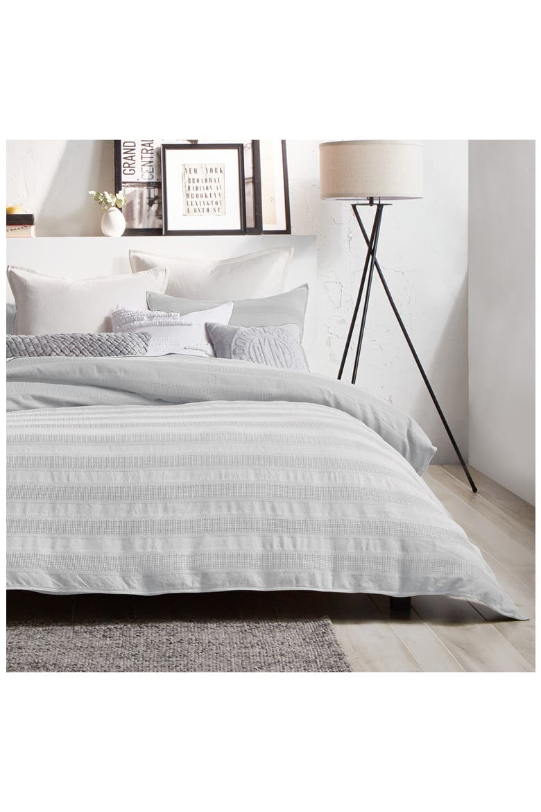 Avenue Stripe Cotton Comforter & Sham Set, Alternate, color, GREY