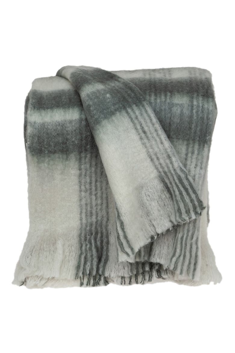 Stella Transitional White 52" x 67" Woven Handloom Throw Blanket, Main, color, WHITE