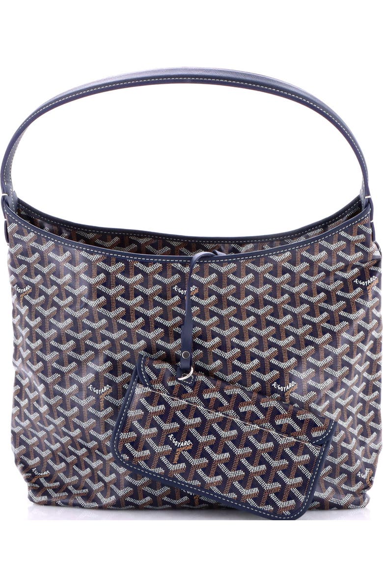 Pre-Owned Goyard Boheme Hobo Coated Canvas, Alternate, color, Blue