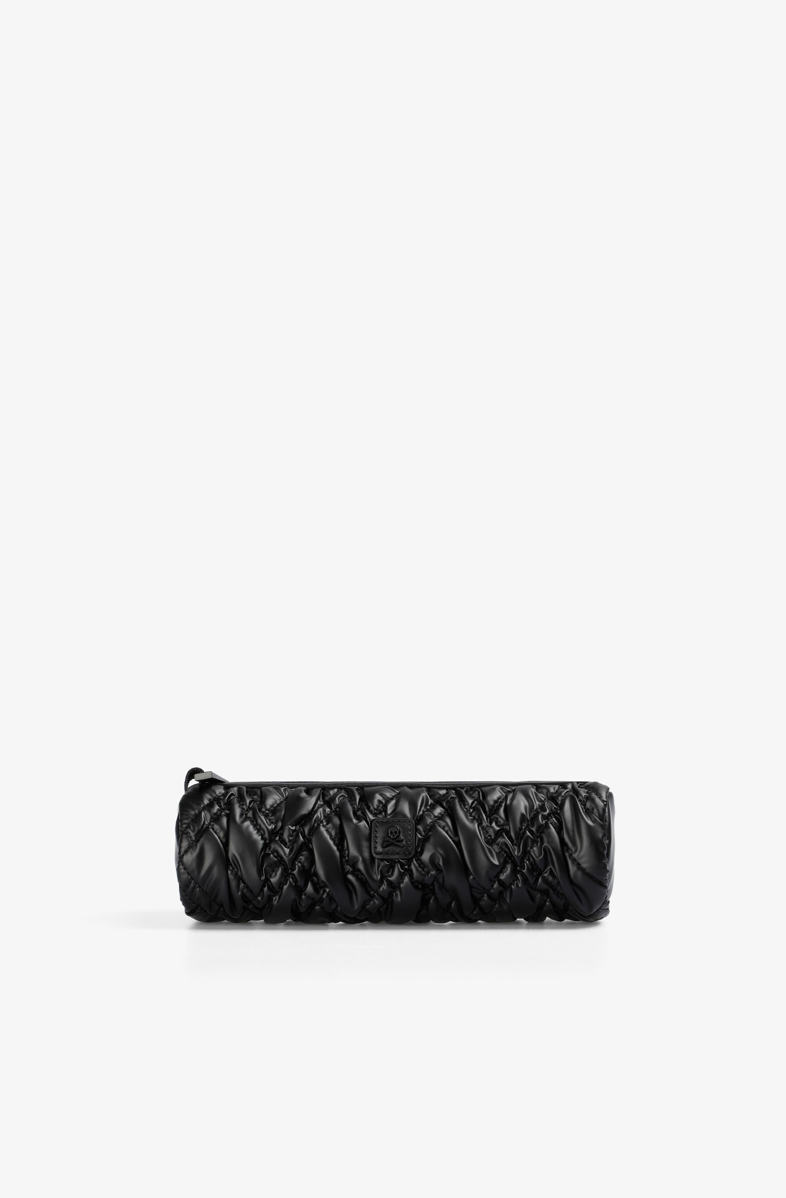 Nyquilted Pencil Case, Main, color, Black