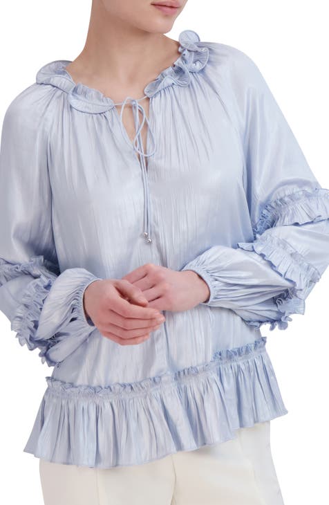 Ruffle Long Sleeve Blouse