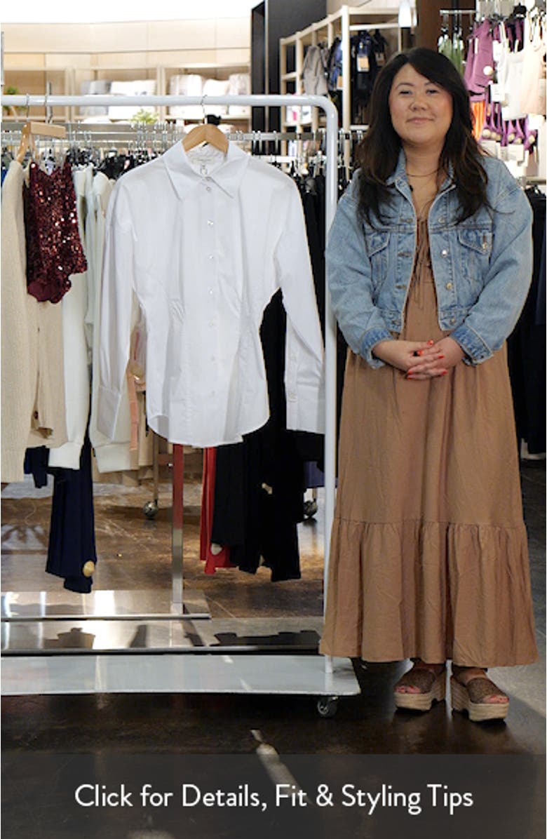 Fitted Cotton Blend Button-Up Shirt, sales video thumbnail