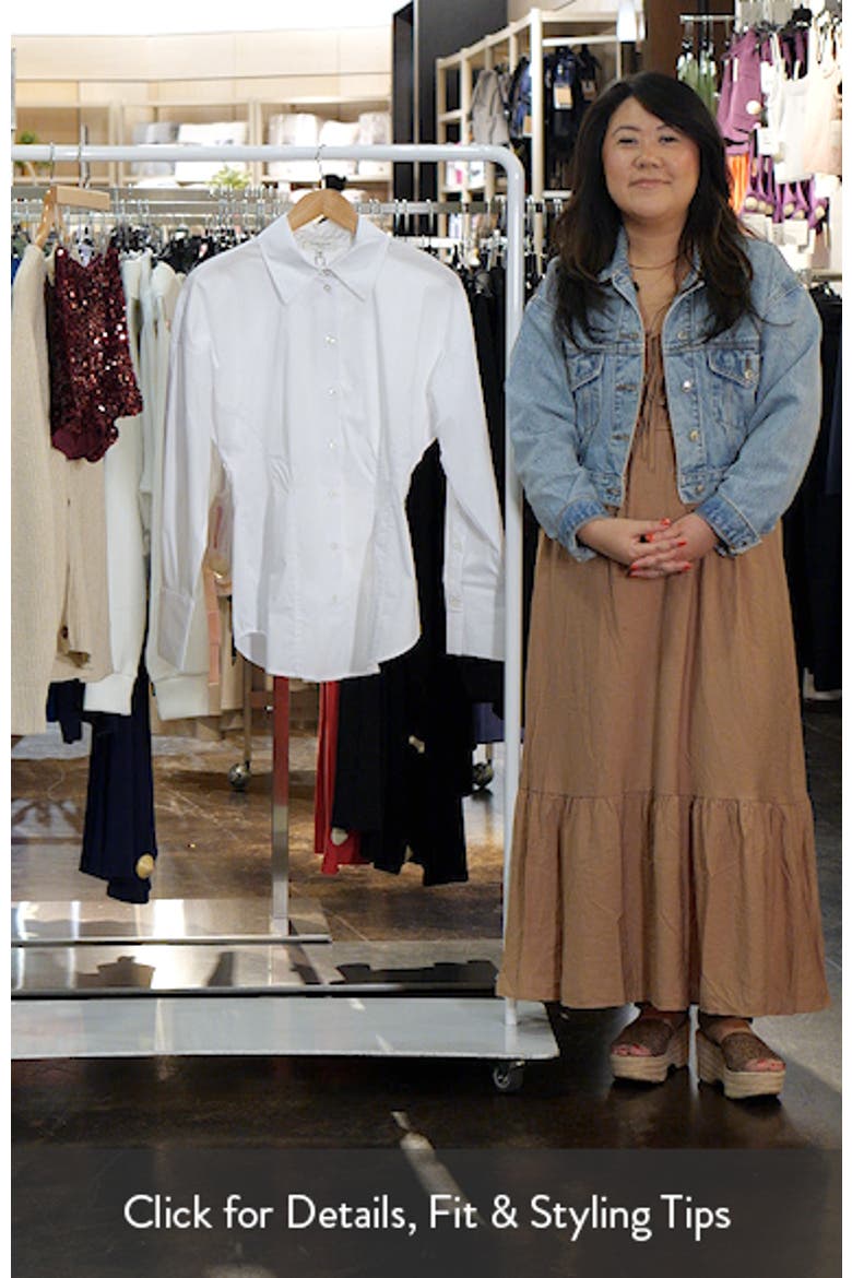 Fitted Cotton Blend Button-Up Shirt video
