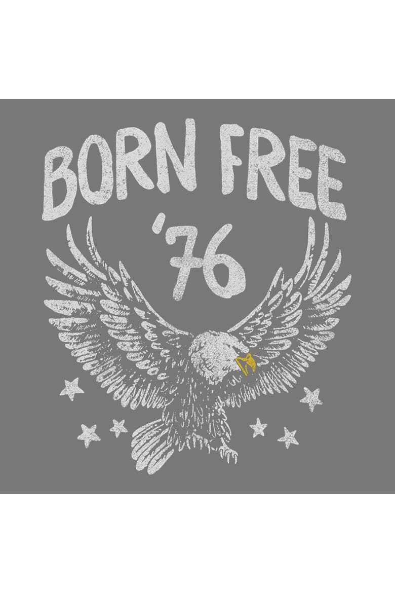 Junior's Born Free Eagle Short Sleeve Baby T-Shirt, Alternate, color, Charcoal