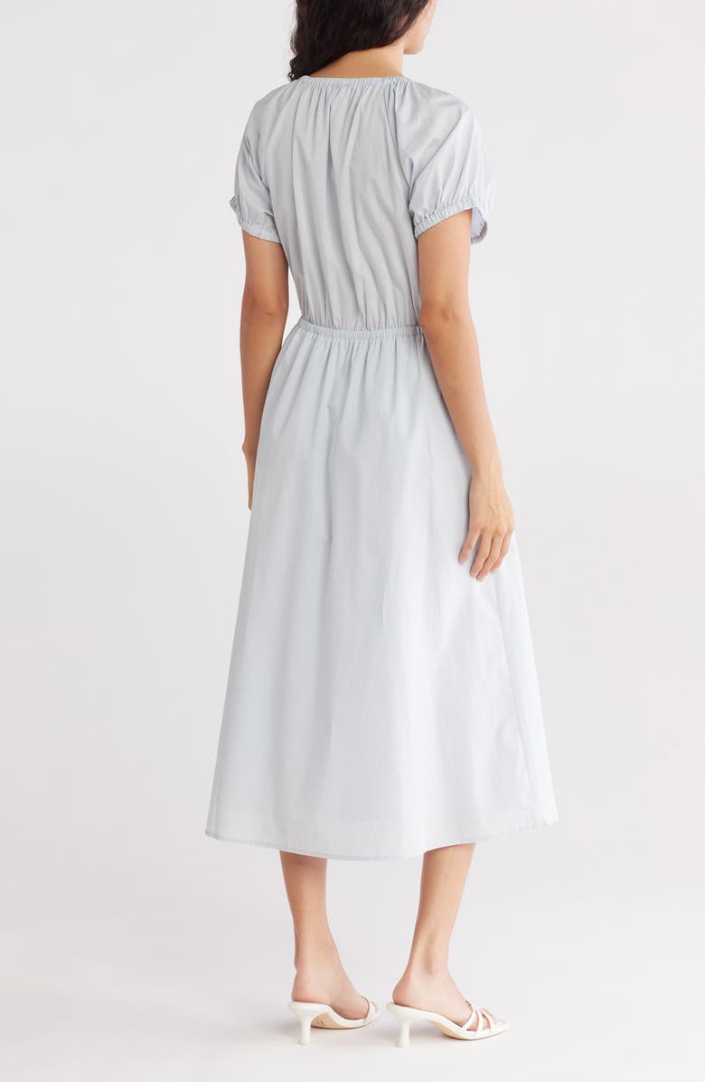 Steve Madden Puff Sleeve Empire Waist Cotton Midi Dress, Alternate, color,