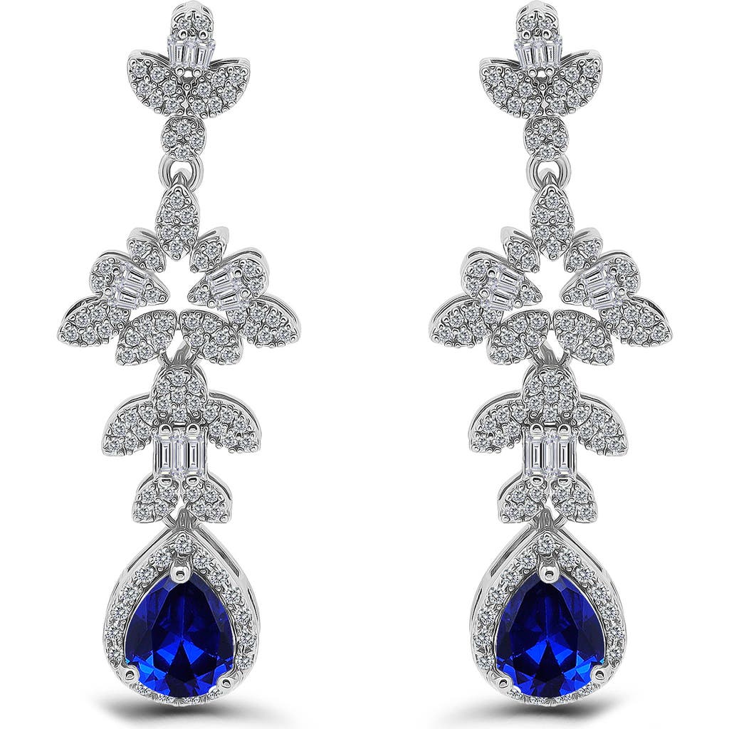 Christian Siriano Pear Cubic Zirconia Drop Earrings In Multi