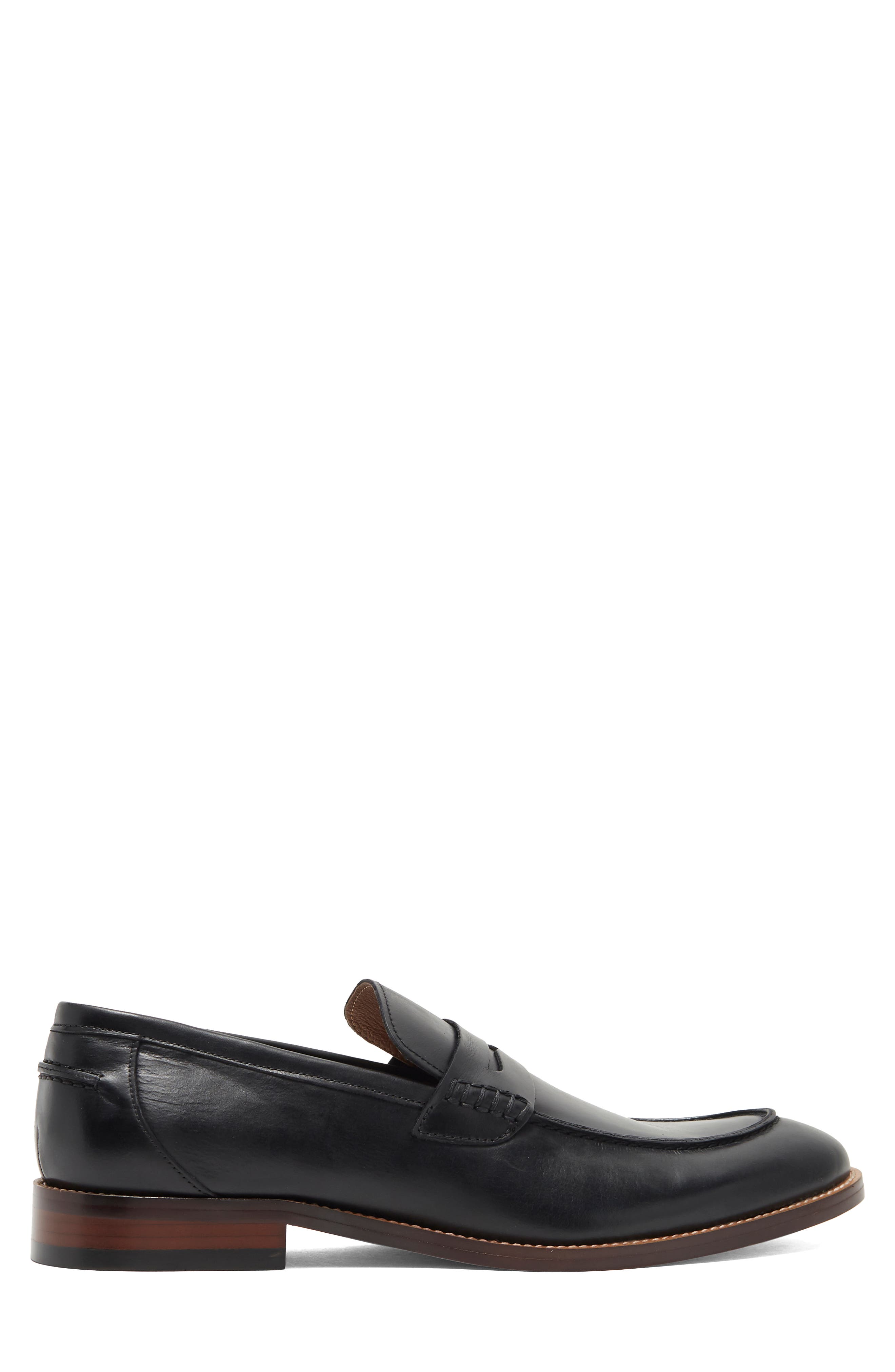 WINTHROP Hamilton Leather Loafer, Alternate, color, Black