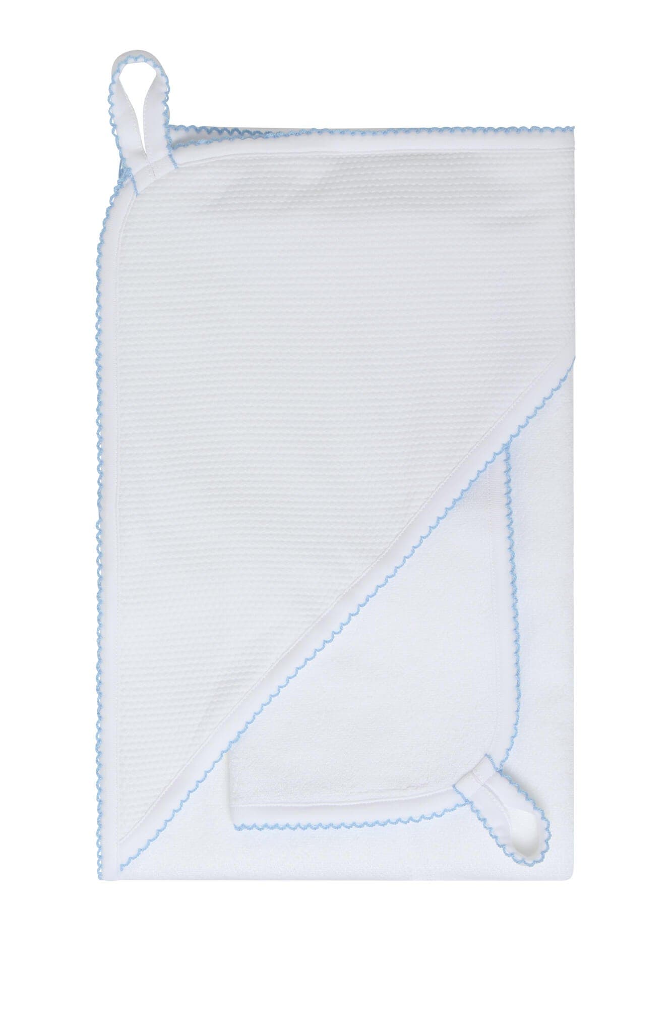 White with Blue Trim