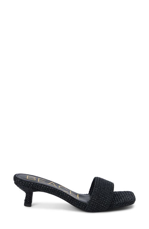 Beach By Matisse Capricorn Kitten Heel Slide Sandal In Black