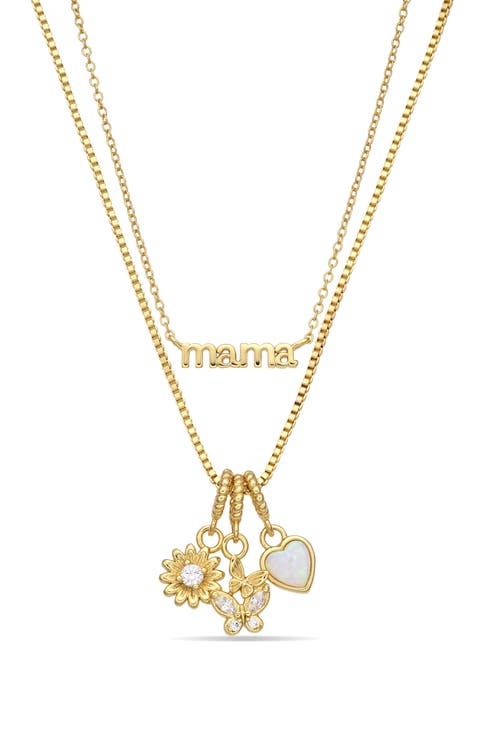 Eclat Amor Mama Layered Charm Necklace