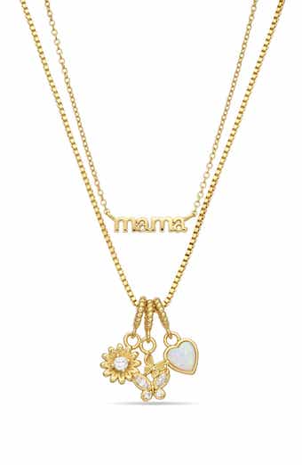 Eclat Amor Mama Layered Charm Necklace