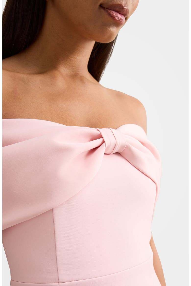 Scottie Off the Shoulder Bow Minidress, Alternate, color, PRETTY PINK