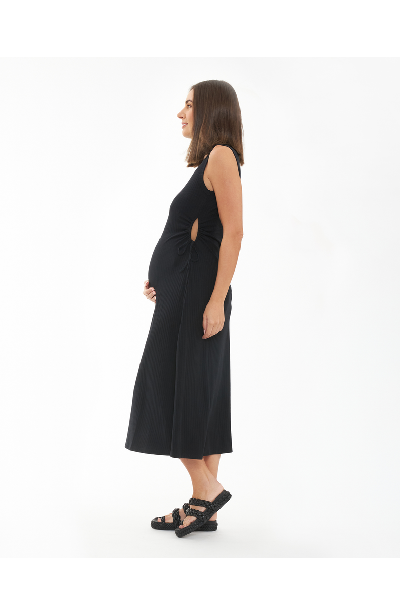 Ripe Maternity Carol Rib A-line Dress, Alternate, color, Black