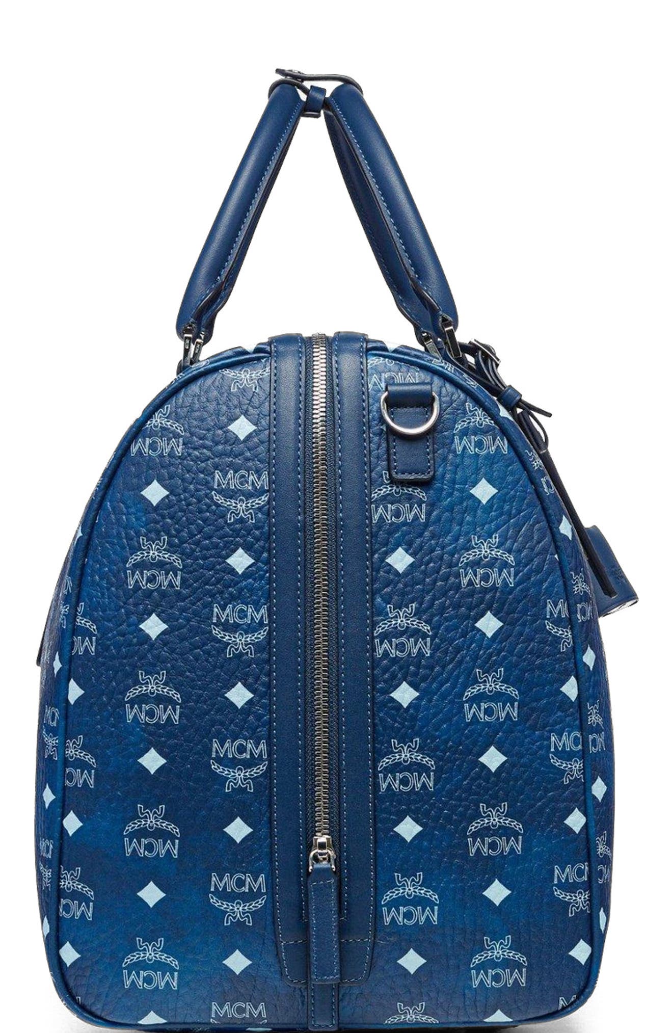 MCM Large Ottomar Weekender Bag in Visetos, Alternate, color, 