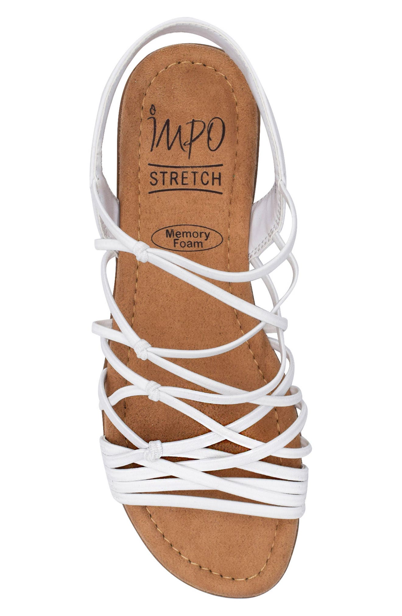 Belma Strappy Sandal, Alternate, color, WHITE ELASTIC