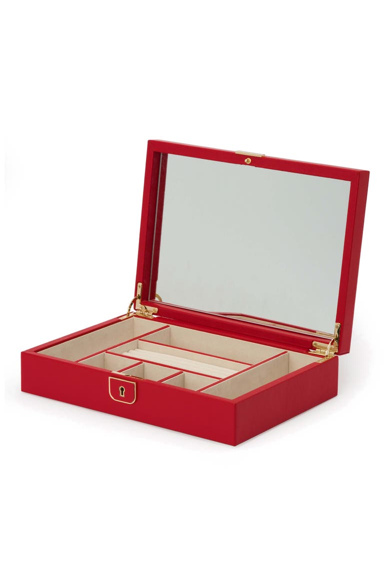 Palermo Medium Jewelry Box, Alternate, color, RED