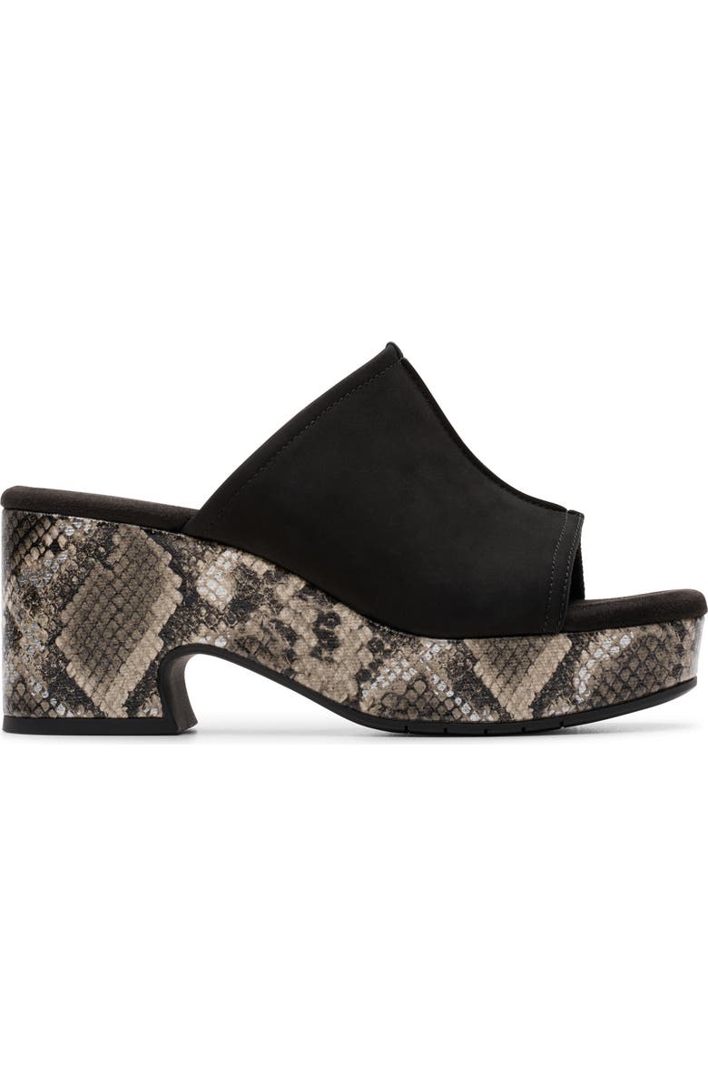 Clarks<sup>®</sup> Nerisa Vine Platform Sandal - Wide Width Available, Alternate, color, Black Interest