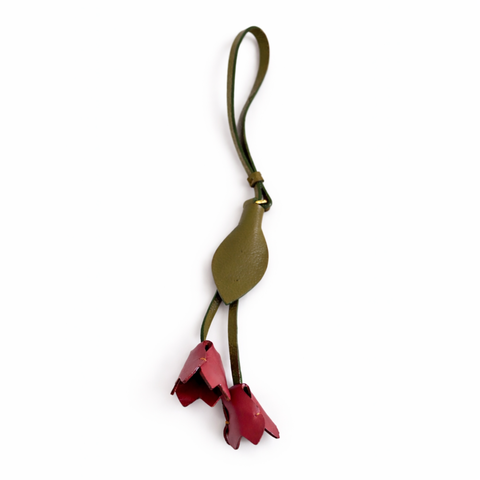 Twin Leather Bag Charm
